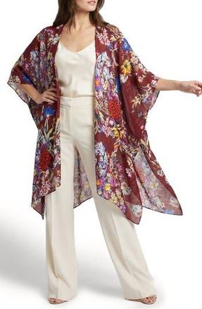 Saachi Floral Ruana in Rust at Nordstrom Rack