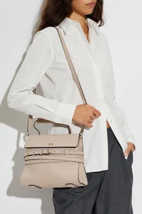 Moschino Suede Bag Tie Me, Womens, Beige