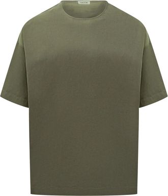 Fear of God Geweven T-shirt - Heren - T-shirts - Groen - S - Katoen - Tops