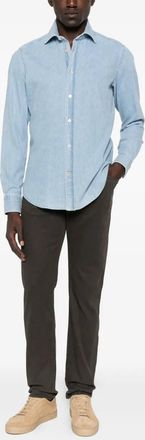 Eleventy Womens Long-Sleeve Denim Shirt Aw25 M