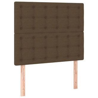 vidaXL Cabeceros 2 Unidades De Tela Marr&oacute;n Oscuro 90x5x78/88 Cm Vidaxl