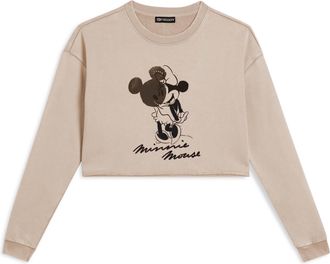 Freddy Felpa cropped da donna con grafica Disney e taglio a vivo