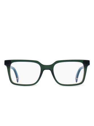 Paul Smith rectangle-frame glasses - Green