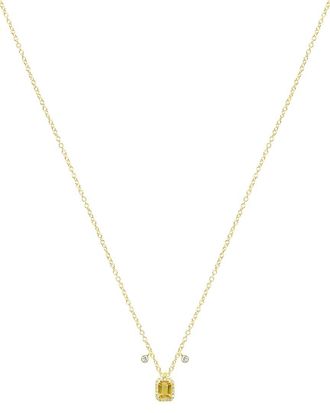 Meira T 14K 0.64 Ct. Tw. Diamond & Yellow Sapphire Necklace