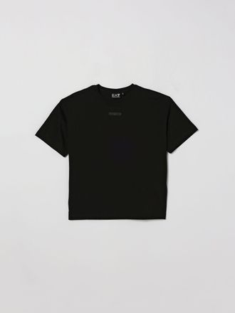 Emporio Armani T-shirt in cotone con logo e fiori
