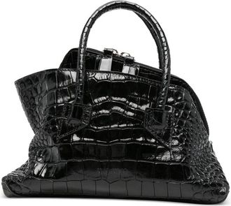The Attico Mini La Passeggiata Crocodile-effect Tote Bag