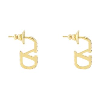 Valentino Garavani Accessoires, Dames, Geel, ONE Size, VLogo Oorbellen
