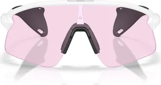 Oakley Gender Inclusive Stunt Devil S 136mm Rectangle Shield Sunglasses in Matte White/prizm Low Light at Nordstrom