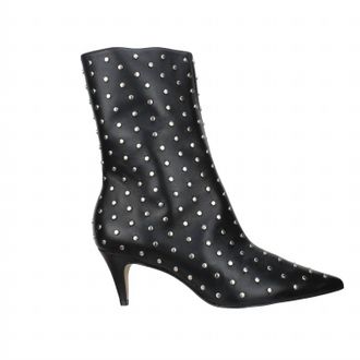 Carrano Womens Aurora Leather Studded Mid-Calf Boot In Black
