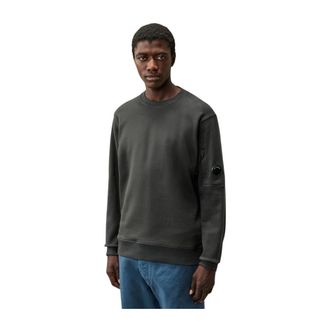 C.P. Company C.P. Company - Sudadera de cuello redondo con forro polar en relieve diagonal Lens - Sweatshirts & Hoodies - Hombre - Gris - XL