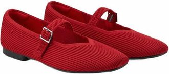 Vivaia Margot Mary-Jane Square-Toe Ballet Flats in Ruby Red at Nordstrom, Size 6.5