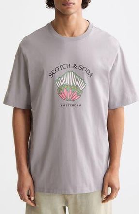 Scotch & Soda Regular Fit Artwork Graphic T-Shirt in Gull at Nordstrom Rack, Size Xx-Large