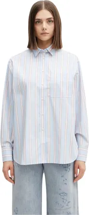 Lacoste Camicia Oversize in Popeline di Cotone - - Blouses & Shirts - Donna - Multicolore - S