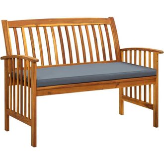 vidaXL Panchina da Giardino con Cuscino 119 cm Legno Massello dAcacia - Vidaxl