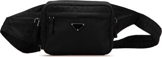 Prada Pre-owned Womens Nylon Belt Bag With Logo - Black Textile - One Size