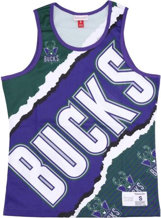 Mitchell & Ness Milwaukee Bucks Basketball Tank Top - Heren - Fitness - Veelkleurig - XL - Polyester - Fitness