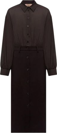 Twinset Abito chemisier midi - - Dresses - Donna - Marrone - XL