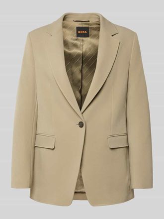 Boss Orange by Hugo Boss BOSS Orange Regular Fit Longblazer mit Pattentaschen Modell C_Jabla3 in Schilf, Gr&ouml;&szlig;e 34