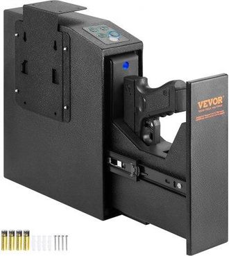 OEM Waffentresor Pistolentresor Wandmontiert, 1 Pistole Pistolentresor Fingerabdruck, Schl&uuml;ssel Oder Passwort Waffensafe Kaltgewalzter Stahl, 320 X 255 X 