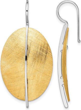 Diamond2Deal Sterling Silver Gold-tone Drop Dangle Earrings