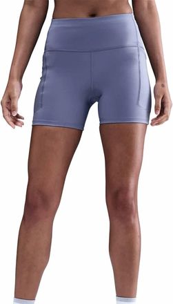 Nike Swift High-Waisted Tight Running Shorts With Pockets In World Indigo/reflective Silver