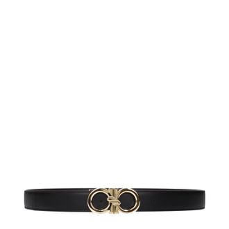 Ferragamo Herrens G&uuml;rtel Leder Schwarz/Moors Kopf