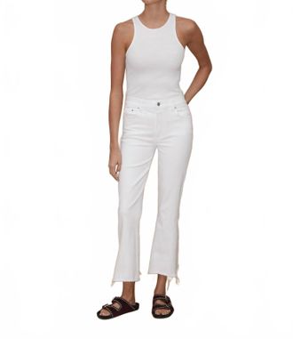LE JEAN Bella Crop Flare Pants In Ash 3382