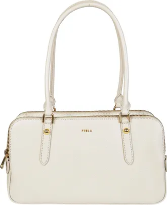 Furla White Furla Giulia M Boston Bag