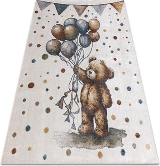 RugsX Rugsx - Alfombra Bono 9614 Oso, Globos Crema / Gris Claro Multicolour 200x290 Cm