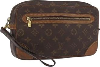 Louis Vuitton Pre-owned Clutches, male, Brown, Size: ONE SIZE Pre-owned Monogram Clutch Bag