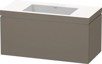 Duravit Lavamanos Duravit L-cube Con Base Mural, 100x48 Cm, 1 Caj&oacute;n, Sin