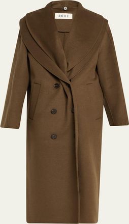 R&oacute;he Double-Face Wool Scarf Coat