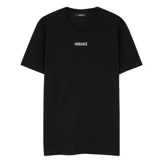 Versace T-Shirts, male, Black, Size: L 1B000 T-Shirt