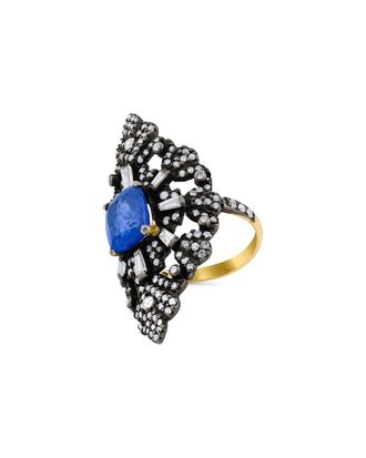Diana M. Jewels Fine Jewelry 14K 5.25 Ct. Tw. Diamond & Sapphire Ring