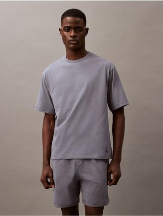 Calvin Klein Mens Flex Lounge Crewneck T-Shirt - Grey - M