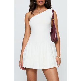 Princess Polly Writing Vows One-Shoulder Minidress in White at Nordstrom, Size 10
