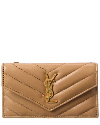 Saint Laurent Cassandre Leather Card Case