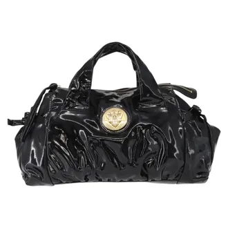 Gucci Hysteria Convertible Top Handle Patent Black Patent_Leather Handbag (Pre-Owned)