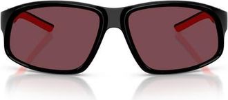 Ferrari 64mm Oversize Irregular Sunglasses in Black at Nordstrom