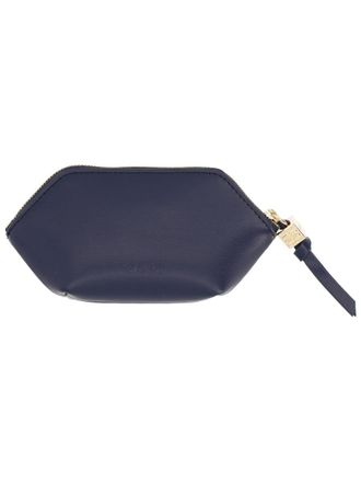 Ganni Recycled Leather Coin Wallet - Black