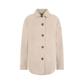 Peuterey Light Jackets, female, Beige, Size: 2XS Lya Suede Leather Jacket