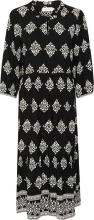 Cream CRTiah Flounce Dress - Dames - Casual kleedjes - Zwart - 2XL - Kleedjes
