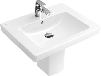 Villeroy & Boch Villeroy&boch - Lavabos Classic, 600 X 470 Mm, Rectangular, Para Grifer&iacute;a De 3 Orificios, Orificio Central Perforado, Con Rebosadero, Porcel&aacute;nico Sani