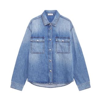 Anine Bing Denim Shirts, female, Blue, Size: L Paxton Denim Shirt