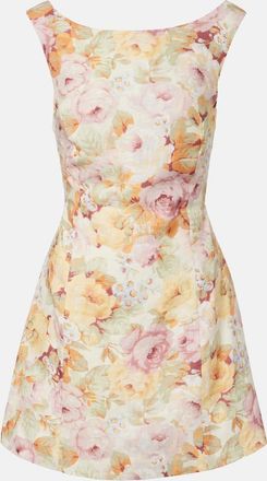 Faithfull The Brand Sofia floral linen minidress