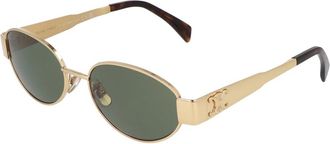 Celine Triomf 01 Zonnebril - Dames - Zonnebrillen - Geel - 54 MM - Accessoires