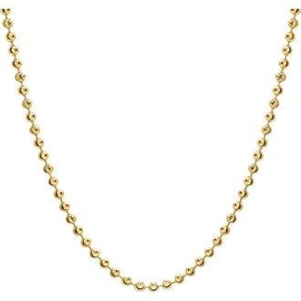 The M Jewelers NY Mens Moon Cut Ball Chain in Gold at Nordstrom