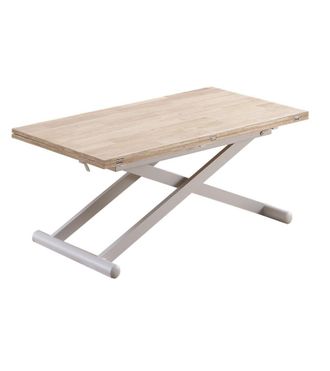 Home Heavenly Mesa centro convertible en mesa comedor patas metal blancas