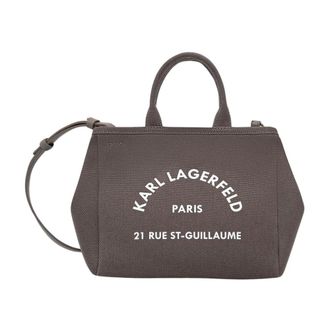 Karl Lagerfeld Mini Logo-print Canvas Crossbody - Dames - Handtassen - Bruin - ONE Size - Tassen