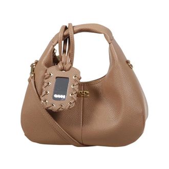 Ganni Handbags, female, Beige, Size: ONE SIZE Mini Hobo Bag